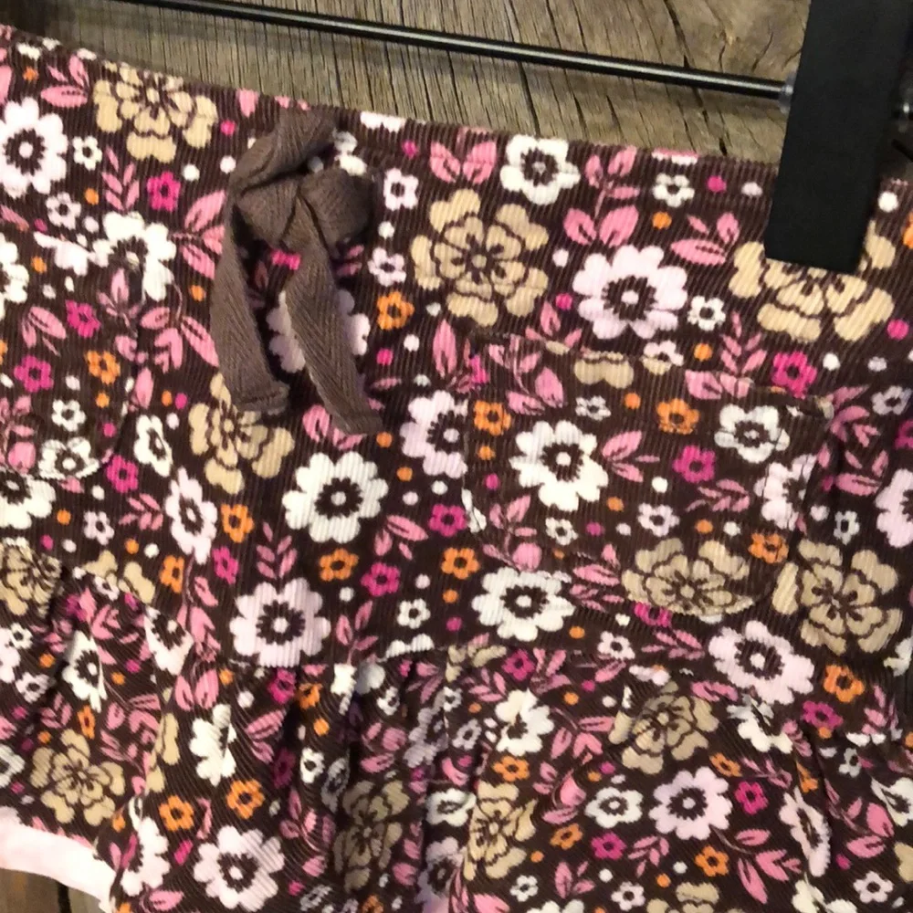 Carter’s Brown Floral Corduroy Skirt Size 24 months girls
